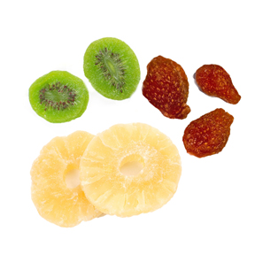 Tropical Fruit Collection with Kiwi, Strawberries, and Pineapple